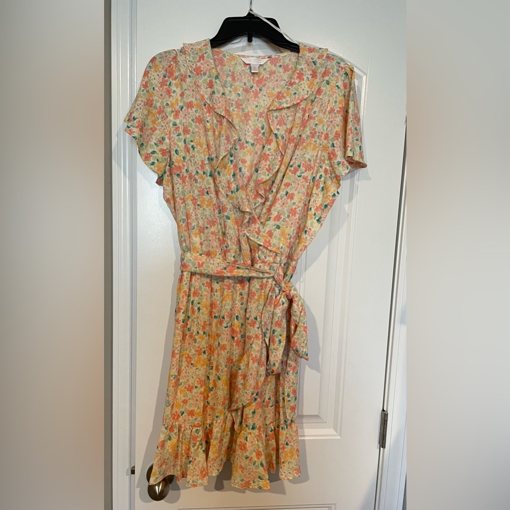 Peach floral dress XL